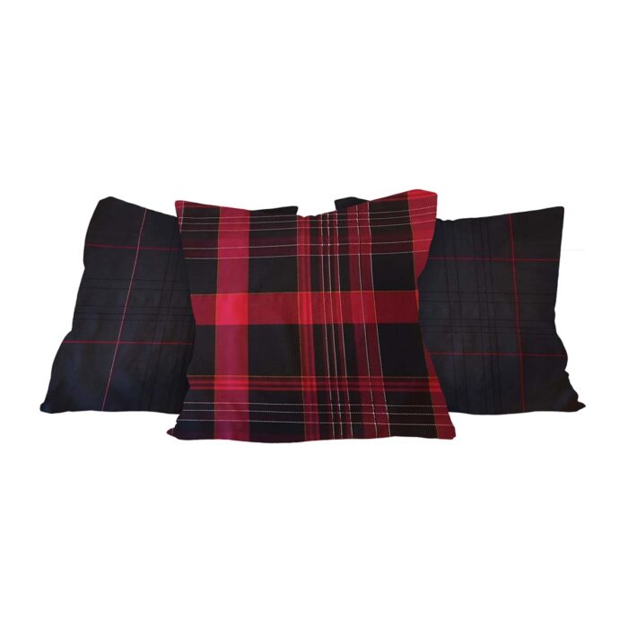 Red Check Cushion Cover Set